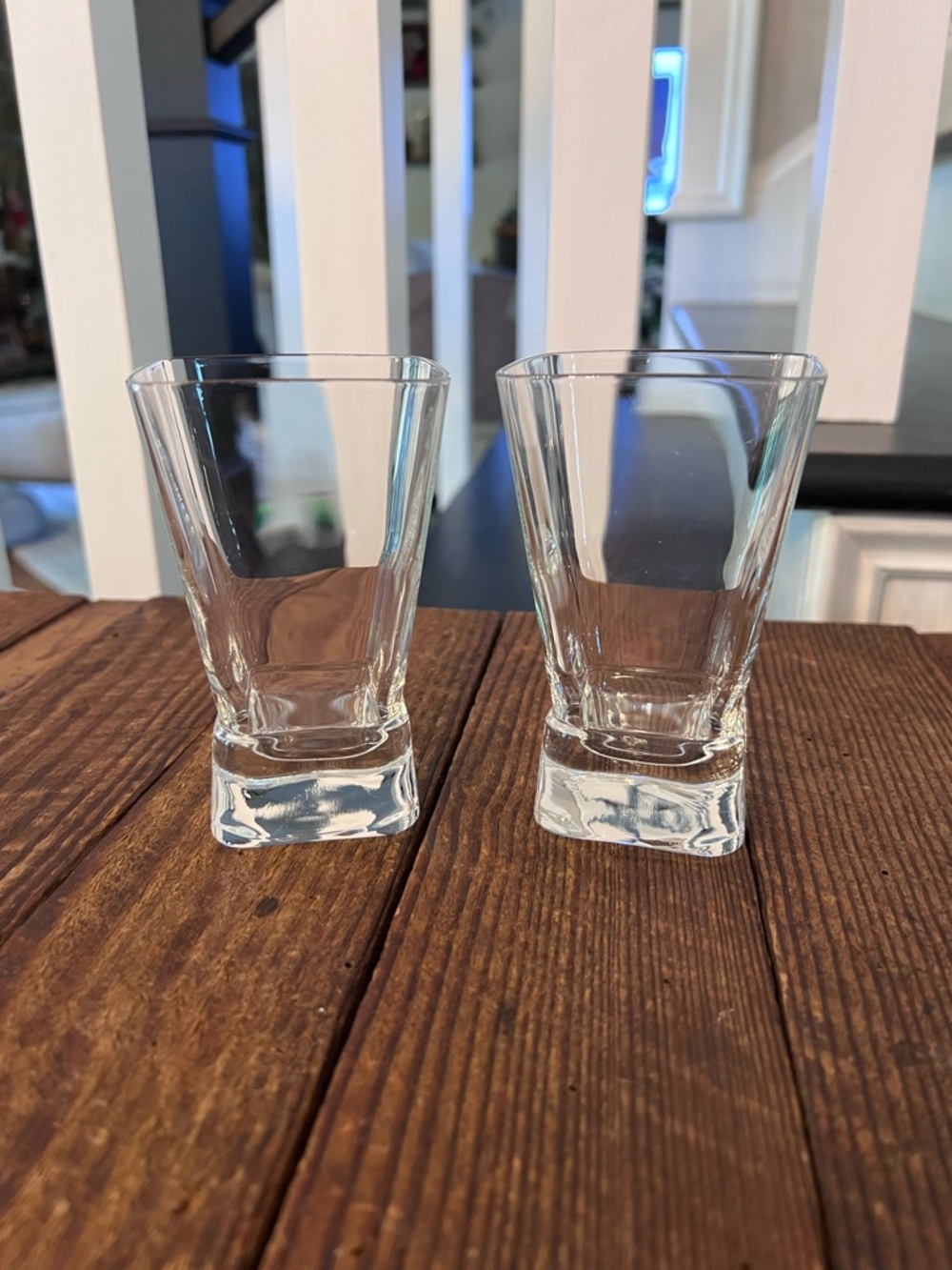 MCM Clear Square-Base Glasses - Set of 2